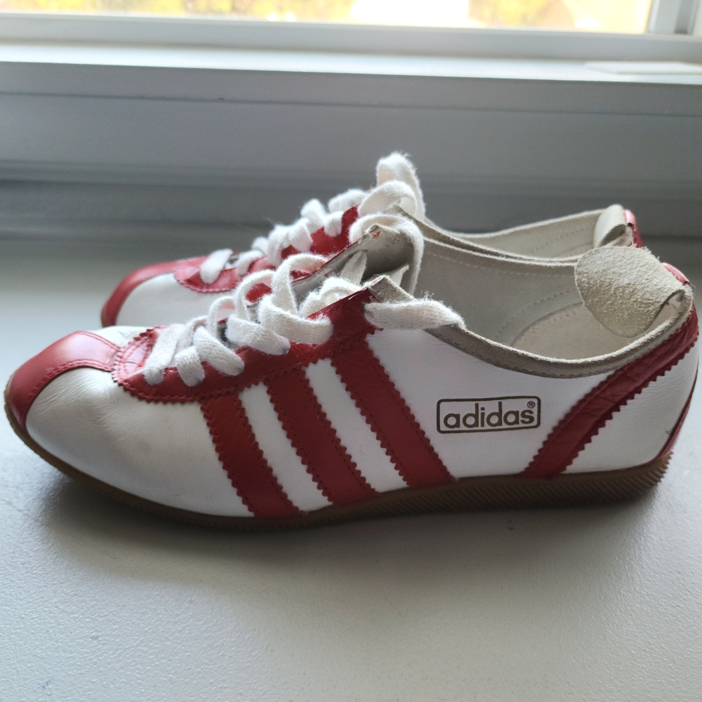 Rare Adidas Red and White Running Shoes